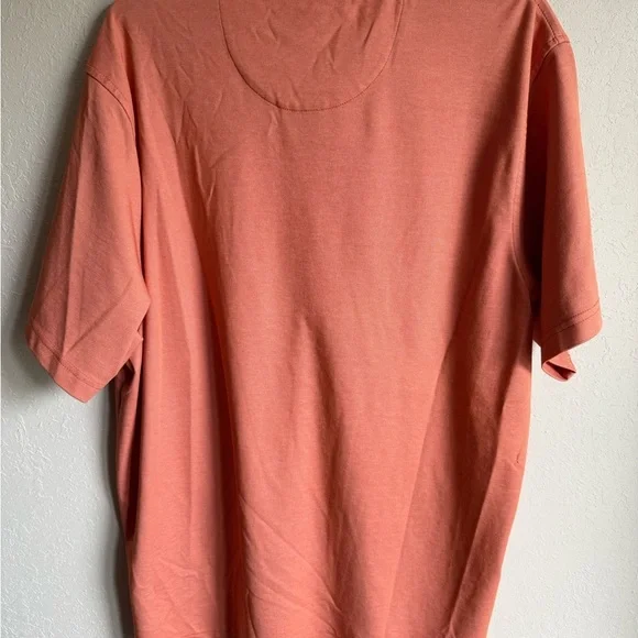Men’s XL Orange Tasso ElbaPreppy Business Casual Short Sleeve Polo Shirt - Picture 4 of 4